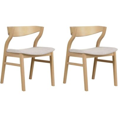 Ensemble de 2 chaises MAROA beiges Beliani - Chaises de salle à manger - Publicité Ensemble de 2 chaises MAROA beiges Beliani - Chaises de salle à manger - Publicité