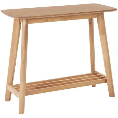 Beliani Console Rectangulaire En Mdf Et Bois D'Hévéa Peint 90 X 40 X 75 Cm Avec Etagère - Publicité Beliani Console Rectangulaire En Mdf Et Bois D'Hévéa Peint 90 X 40 X 75 Cm Avec Etagère - Publicité