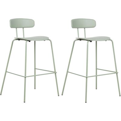 Beliani SIBLEY Chaises de bar vert clair - Bar Chairs - Publicité Beliani SIBLEY Chaises de bar vert clair - Bar Chairs - Publicité