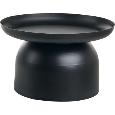 Beliani Table Basse D'Appoint En Métal Ronde Noire Torrens - Publicité Beliani Table Basse D'Appoint En Métal Ronde Noire Torrens - Publicité
