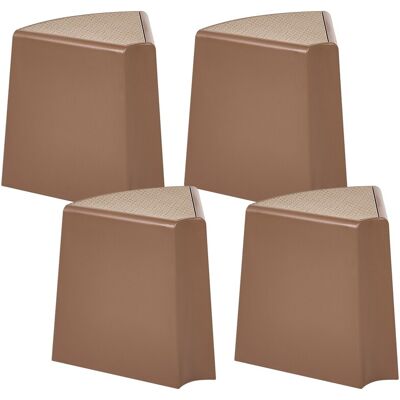 Beliani Lot De 4 Tabourets En Matière Synthétique De Jardin Empilables Siège D'Appoint E - Publicité Beliani Lot De 4 Tabourets En Matière Synthétique De Jardin Empilables Siège D'Appoint E - Publicité