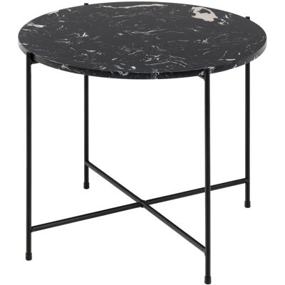 Sans Marque Table Basse Avila En Marbre Noir 52 X 40 Cm - Publicité Sans Marque Table Basse Avila En Marbre Noir 52 X 40 Cm - Publicité