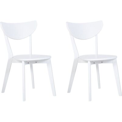 Chaises de Salle à Manger Blanches ROXBY - Beliani 2 pièces - Publicité Chaises de Salle à Manger Blanches ROXBY - Beliani 2 pièces - Publicité