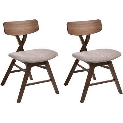 Beliani Lot De 2 Chaises De Salle À Manger Assise Rembourrée Cadre En Bois D'Hévéa Marro - Publicité Beliani Lot De 2 Chaises De Salle À Manger Assise Rembourrée Cadre En Bois D'Hévéa Marro - Publicité
