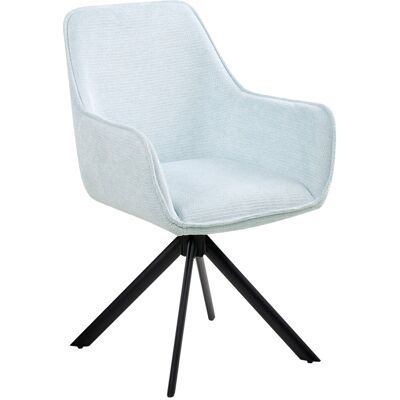 Beliani Chaise De Salle À Manger Pivotante Avec Accoudoirs Tissu Bleu Clair Mornas - Publicité Beliani Chaise De Salle À Manger Pivotante Avec Accoudoirs Tissu Bleu Clair Mornas - Publicité