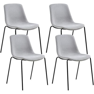 Beliani Lot De 4 Chaises Tissu Avec Pieds En Fer Sans Accoudoirs Embouts De Pieds Design - Publicité Beliani Lot De 4 Chaises Tissu Avec Pieds En Fer Sans Accoudoirs Embouts De Pieds Design - Publicité