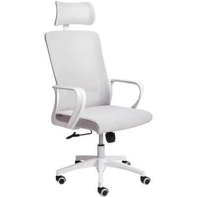 Beliani Chaise De Bureau Base Pivotante Réglable En Hauteur Appui-Tête Gris Clair - Publicité Beliani Chaise De Bureau Base Pivotante Réglable En Hauteur Appui-Tête Gris Clair - Publicité