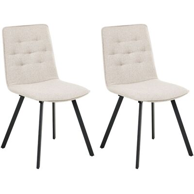 Beliani Lot De 2 Chaises De Salle À Manger Scandinave En Tissu Sans Accoudoirs Rembourré - Publicité Beliani Lot De 2 Chaises De Salle À Manger Scandinave En Tissu Sans Accoudoirs Rembourré - Publicité