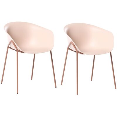 Beliani Lot De 2 Chaises De Jardin Assise En Plastique Pieds En Métal Noir Tout Temps Mo - Publicité Beliani Lot De 2 Chaises De Jardin Assise En Plastique Pieds En Métal Noir Tout Temps Mo - Publicité