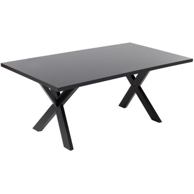 Beliani LISALA Table à manger noire 180x100cm - Table à manger - Publicité Beliani LISALA Table à manger noire 180x100cm - Table à manger - Publicité