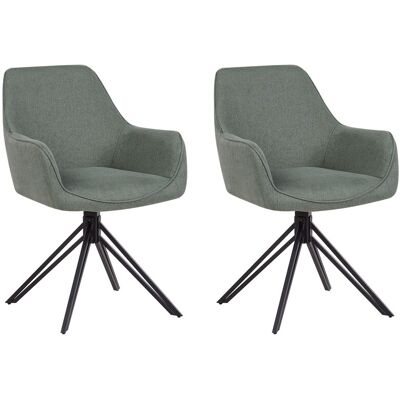 Beliani Lot De 2 Chaises De Sale À Manger Moderne En Tissu Rembourrées Pieds En Métal No - Publicité Beliani Lot De 2 Chaises De Sale À Manger Moderne En Tissu Rembourrées Pieds En Métal No - Publicité