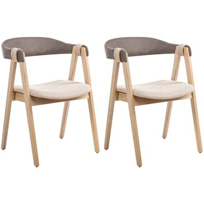 Beliani Ensemble De 2 Chaises De Salle À Manger De Style Traditionnel Marron Clair Avec - Publicité Beliani Ensemble De 2 Chaises De Salle À Manger De Style Traditionnel Marron Clair Avec - Publicité