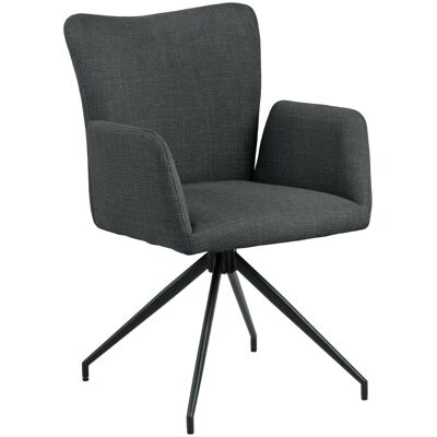 Sans Marque Fauteuil Pivotant Laura Avec Accoudoirs, Gris, Rembourré - Publicité Sans Marque Fauteuil Pivotant Laura Avec Accoudoirs, Gris, Rembourré - Publicité