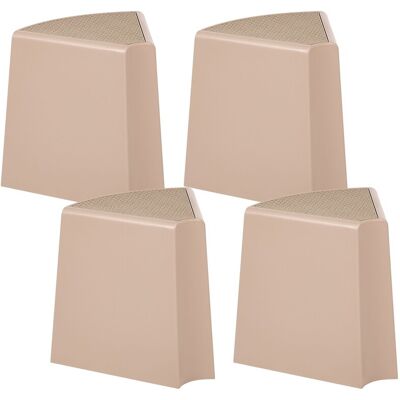 Beliani Lot De 4 Tabourets En Matière Synthétique De Jardin Empilables Siège D'Appoint E - Publicité Beliani Lot De 4 Tabourets En Matière Synthétique De Jardin Empilables Siège D'Appoint E - Publicité