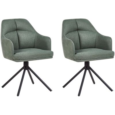 Beliani Lot De 2 Chaises De Salle À Manger Moderne En Tissu Rembourrées Pieds En Métal N - Publicité Beliani Lot De 2 Chaises De Salle À Manger Moderne En Tissu Rembourrées Pieds En Métal N - Publicité