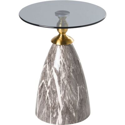 Beliani Table D'Appoint Glamour En Métal Ronde Table Basse Effet Marbre Noir Cady - Publicité Beliani Table D'Appoint Glamour En Métal Ronde Table Basse Effet Marbre Noir Cady - Publicité