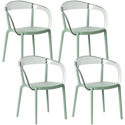 Beliani Lot De 4 Chaises De Jardin Moderne Minimaliste En Plastique Matière Synthétique - Publicité Beliani Lot De 4 Chaises De Jardin Moderne Minimaliste En Plastique Matière Synthétique - Publicité