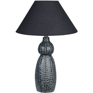 Beliani Lampe de Table en Céramique Bleu et Noir - Lampe de Table - Publicité Beliani Lampe de Table en Céramique Bleu et Noir - Lampe de Table - Publicité