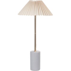 Lampe de chevet Beliani avec abat-jour en lin beige base en métal et béton - Lampe de table - Publicité Lampe de chevet Beliani avec abat-jour en lin beige base en métal et béton - Lampe de table - Publicité