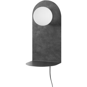 Applique Murale Beliani Gris Graphite Acier Éclairage Abat-jour Ronde - Lampe Murale - Publicité Applique Murale Beliani Gris Graphite Acier Éclairage Abat-jour Ronde - Lampe Murale - Publicité