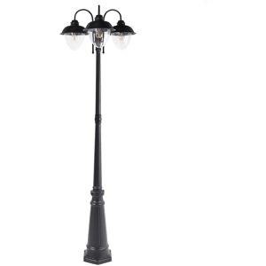 Beliani - Lampe de jardin moderne 3 lumières aluminium noir - Lampe de jardin - Publicité Beliani - Lampe de jardin moderne 3 lumières aluminium noir - Lampe de jardin - Publicité