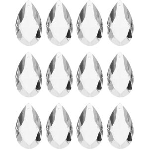 Uxcell 12pcs Perles Cristal En Forme De Larme Pour Chandelier Facetté Transparent - Publicité Uxcell 12pcs Perles Cristal En Forme De Larme Pour Chandelier Facetté Transparent - Publicité