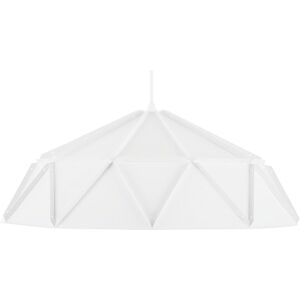 Beliani Suspension en Métal Blanc Forme Géométrique 1 Lumière Moderne - Publicité Beliani Suspension en Métal Blanc Forme Géométrique 1 Lumière Moderne - Publicité