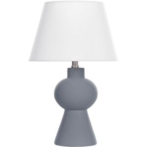 Beliani Lampe de Table en Céramique Grise - Design Minimaliste - Publicité Beliani Lampe de Table en Céramique Grise - Design Minimaliste - Publicité