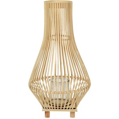 Beliani Lanterne Pour Bougie 58 Cm Finition Peinte Matériau Léger Bois Clair Leyte - Publicité Beliani Lanterne Pour Bougie 58 Cm Finition Peinte Matériau Léger Bois Clair Leyte - Publicité