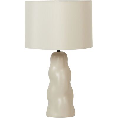 Lampe de Table en Céramique Beige VILAR - Éclairage de Table - Publicité Lampe de Table en Céramique Beige VILAR - Éclairage de Table - Publicité