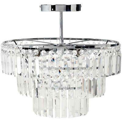 Lustre Beliani - Style Glamour Transparent - Publicité Lustre Beliani - Style Glamour Transparent - Publicité