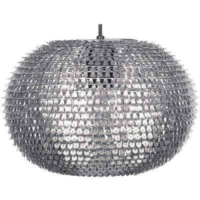 Lustre Suspendu Argenté Beliani - Lampe Pendante - Publicité Lustre Suspendu Argenté Beliani - Lampe Pendante - Publicité