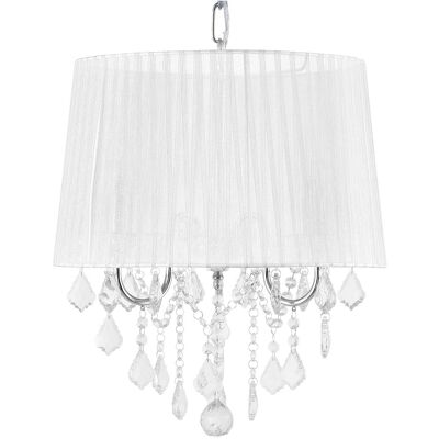 Beliani Lustre Glamour Cristal 3 Lumières - Plafonnier - Publicité Beliani Lustre Glamour Cristal 3 Lumières - Plafonnier - Publicité