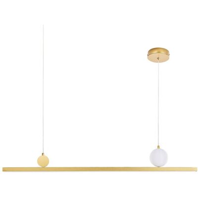 Beliani Lampe Suspendue Led En Métal Pendante Géométrique Dorée Alwand - Publicité Beliani Lampe Suspendue Led En Métal Pendante Géométrique Dorée Alwand - Publicité