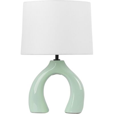 Lampe de table en céramique vert clair Beliani - Design moderne - Publicité Lampe de table en céramique vert clair Beliani - Design moderne - Publicité