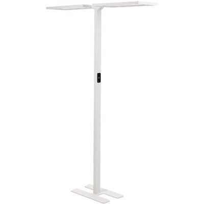 Beliani Lampe LED sur pied blanche en aluminium - Lampe sur pied LED - Publicité Beliani Lampe LED sur pied blanche en aluminium - Lampe sur pied LED - Publicité