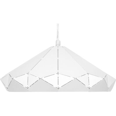 Beliani Plafonnier en Métal Blanc 112cm Abat-jour Géométrique Industriel - Publicité Beliani Plafonnier en Métal Blanc 112cm Abat-jour Géométrique Industriel - Publicité