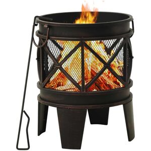 Foyer Rustique Avec Tisonnier Acier Bol De Feu Jardin Terrasse Patio Vidaxl - Publicité Foyer Rustique Avec Tisonnier Acier Bol De Feu Jardin Terrasse Patio Vidaxl - Publicité