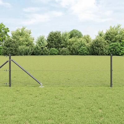 vidaXL 13 Poteaux de Piquet Gris 0.6x50 m Clôture - Publicité vidaXL 13 Poteaux de Piquet Gris 0.6x50 m Clôture - Publicité