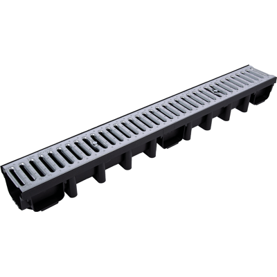 Sans Marque Caniveau De Drainage Linéaire Avec Grille En Acier 1000x98mm - Publicité Sans Marque Caniveau De Drainage Linéaire Avec Grille En Acier 1000x98mm - Publicité