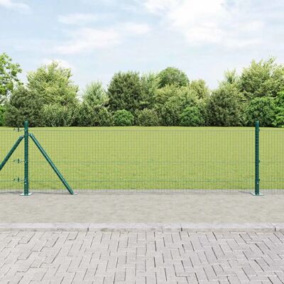 vidaXL 7 Poteaux avec Bride Verte 0.6x10 m Clôture - Publicité vidaXL 7 Poteaux avec Bride Verte 0.6x10 m Clôture - Publicité