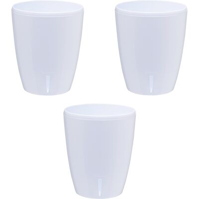 Gt Garden Lot De 3 Pots Pour Orchidées Avec Réserve D'Eau - Orchidea Blanc 2 Litres - Publicité Gt Garden Lot De 3 Pots Pour Orchidées Avec Réserve D'Eau - Orchidea Blanc 2 Litres - Publicité
