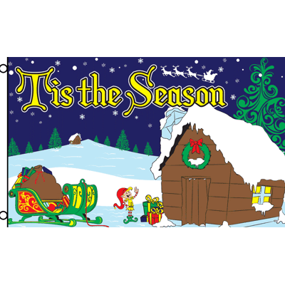 Az Flag Drapeau C'Est La Saison Maison Avec Neige 150x90cm - Drapeau Tis The Season 90 X - Publicité Az Flag Drapeau C'Est La Saison Maison Avec Neige 150x90cm - Drapeau Tis The Season 90 X - Publicité