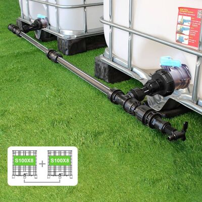 Multicuves Kit Raccordement 2 Cuves Eau 1000 L - S100x8 / S100x8 - Publicité Multicuves Kit Raccordement 2 Cuves Eau 1000 L - S100x8 / S100x8 - Publicité