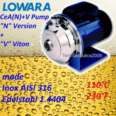 Pompe Centrifuge Monocellulaire Aisi316fpm Ceam80/5n+v 0,75kw 1x230v Lowara Cea - Publicité Pompe Centrifuge Monocellulaire Aisi316fpm Ceam80/5n+v 0,75kw 1x230v Lowara Cea - Publicité