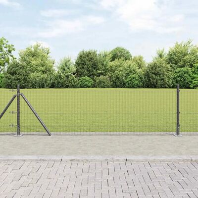 Ensemble de Poteaux de Clôture en Métal Gris Vidaxl 2 pièces 10 x 0.5 m - Publicité Ensemble de Poteaux de Clôture en Métal Gris Vidaxl 2 pièces 10 x 0.5 m - Publicité