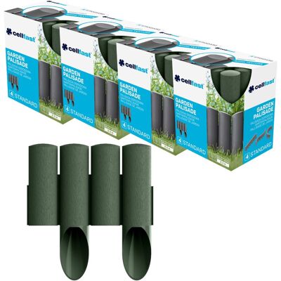 Cellfast Palissade De Jardin Standard 4 Verte - 4 Paquets (9,2 M, 40 Éléments) - Publicité Cellfast Palissade De Jardin Standard 4 Verte - 4 Paquets (9,2 M, 40 Éléments) - Publicité
