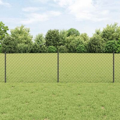 vidaXL Clôture à Chaîne 0.6x25 m Gris - Clôture à Chaîne - Publicité vidaXL Clôture à Chaîne 0.6x25 m Gris - Clôture à Chaîne - Publicité