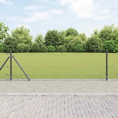Ensemble de Poteaux de Clôture en Acier VidaXL - Résistant et Moderne pour l'Extérieur - Publicité Ensemble de Poteaux de Clôture en Acier VidaXL - Résistant et Moderne pour l'Extérieur - Publicité