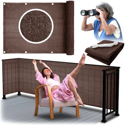 Sans Marque Tapis De Protection Pour Balcon, Clôture De Terrasse, Filet D'Ombrage Marron 0,9 - Publicité Sans Marque Tapis De Protection Pour Balcon, Clôture De Terrasse, Filet D'Ombrage Marron 0,9 - Publicité